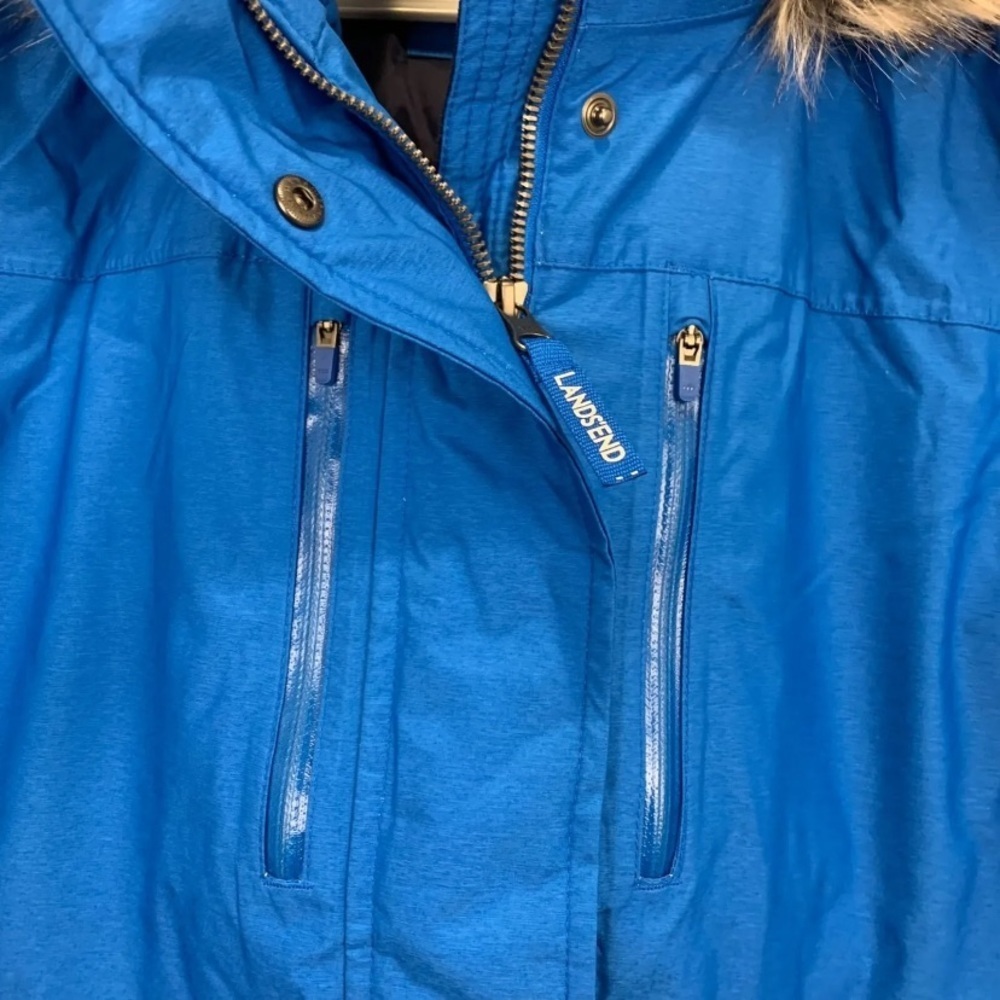 LANDSEND Women Petite Expedition Down Parka Warmest Light Weight, Removable Hood - Picture 6 of 6